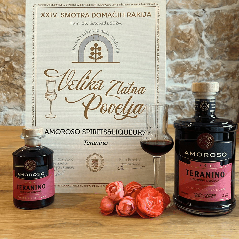 Velika zlatna povelja na smotri rakija u Humu za teranino destilerije Amoroso Spirits